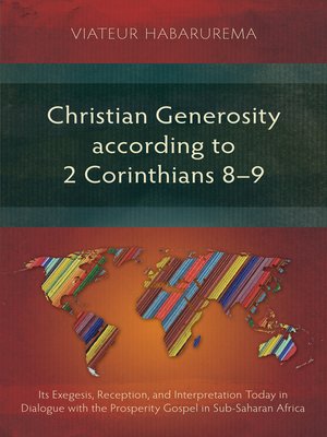 cover image of Christian Generosity according to 2 Corinthians 8–9